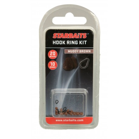 HOOK RING KIT STOPER NA HACZYK 10szt BRĄZOWY